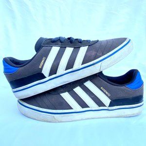 adidas Originals Busenitz Gray Canvas White Blue Sz 9 Men's Shoes S85305